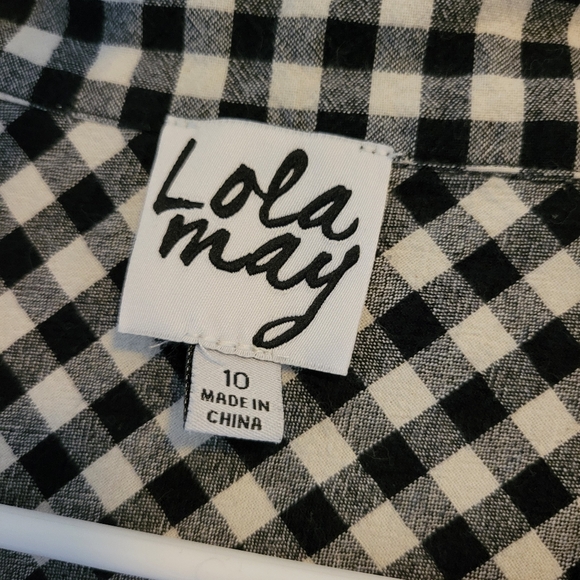 Lola May tie waist jumpsuit in gingham check - Picture 4 of 5